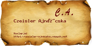Czeisler Ajnácska névjegykártya