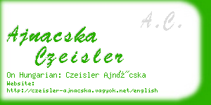 ajnacska czeisler business card